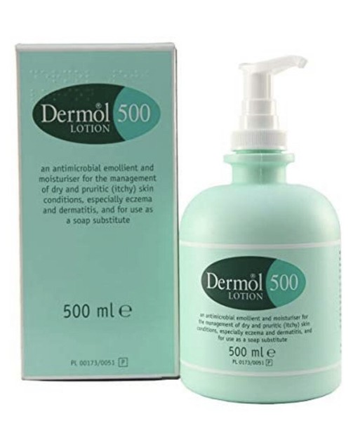 Dermol Lotion 500 Moisturiser and Soap Substitute Antimicrobial Emollient 500 ml luxury