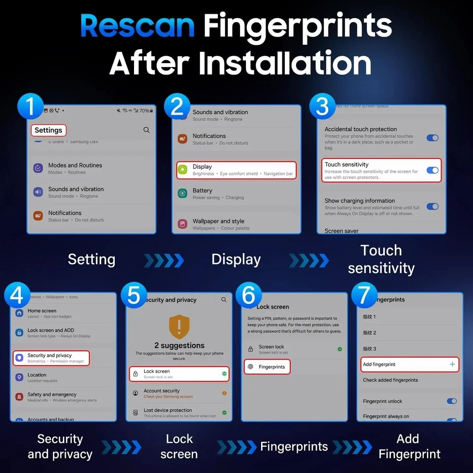 For Samsung S25 Ultra S24 S23 S22 Full Cover Privacy Hydrogel Screen Protector - Image 2 of 4