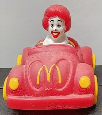 McDonald's Turbo Macs Test Market Ronald in Rubber Red Car Toy