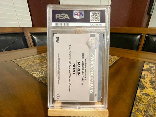 2023 TOPPS DISNEY CHROME 100 NEMO & MARLIN DL7 BLUE AUTOGRAPH 11/23 PSA 9 MT - Picture 2 of 3