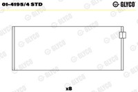 Glyco 01-4195/4 STD Pleuellager For ARO DAF Ford LDV Mahindra Peugeot Ssangyong