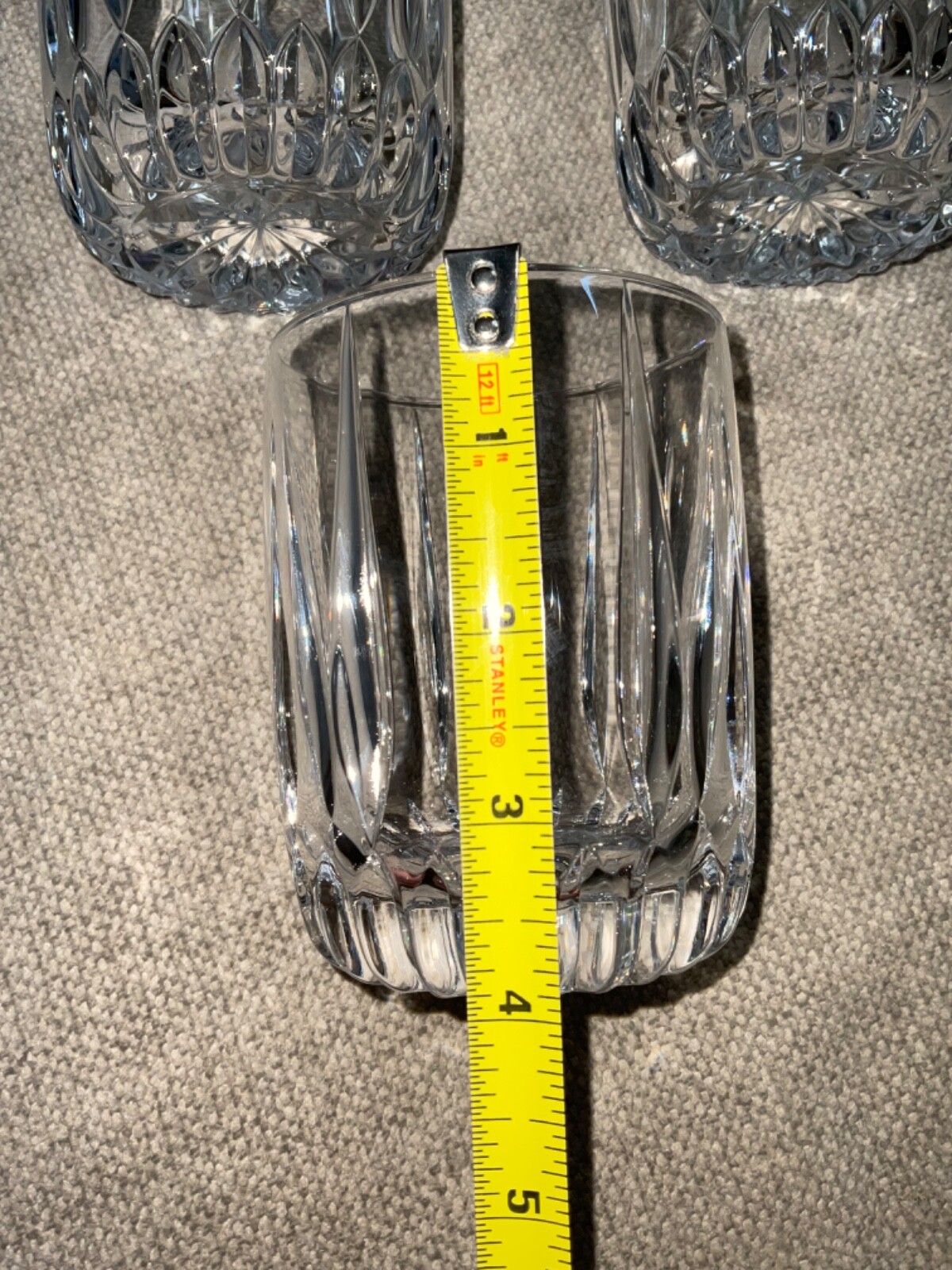 Gorham Crystal Rocks Glasses Sundance Double Old Fashion (Set of 3) See Pics