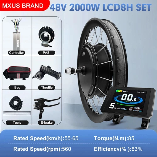 Ebike Conversion Kit 72V 1000W 3000W MTB 3.0 Tyre Brushless Front Rear Hub Motor - Picture 37 of 37