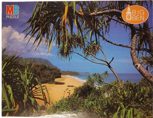 Vintage MB Puzzle Big Ben Puzzle 1000 Teile Lumaha'i Beach Kuai Hawaii 1986 NEU VERSIEGELT! - Bild 2 von 10