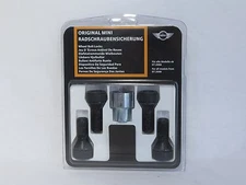 OEM Mini Cooper Set of 4 Wheel Bolt Locks with Coded Key 36132453960