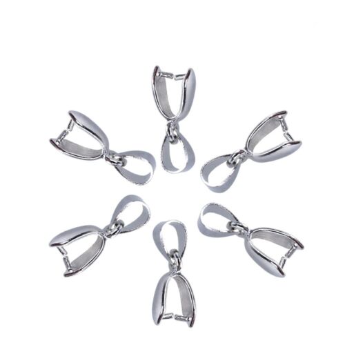  100 Pcs Tools for Jewelry Making Pendant Pinch Bail Metal Clip - Picture 1 of 8