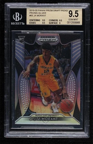 2019-20 Panini Prizm Draft Picks Silver Ja Morant #65 BGS 9.5 GEM MINT Rookie RC