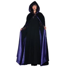 Women's Deluxe Black Velvet Cape UR29209