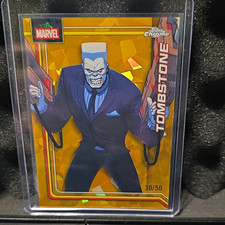 Topps 2026 Marvel Topps Chrome Sapphire Tombstone #180 Serial Numbered 30/50