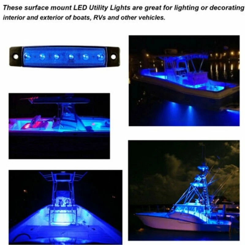 8 X BLUE LED ROCK LIGHTS FOR JEEP OFFROAD TRUCK ATV UTV BOAT VAN UNDERBODY LAMPS - Image 4 of 4