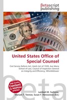Lambert M. Surhone (U. A.) | United States Office Of Special Counsel | Buch