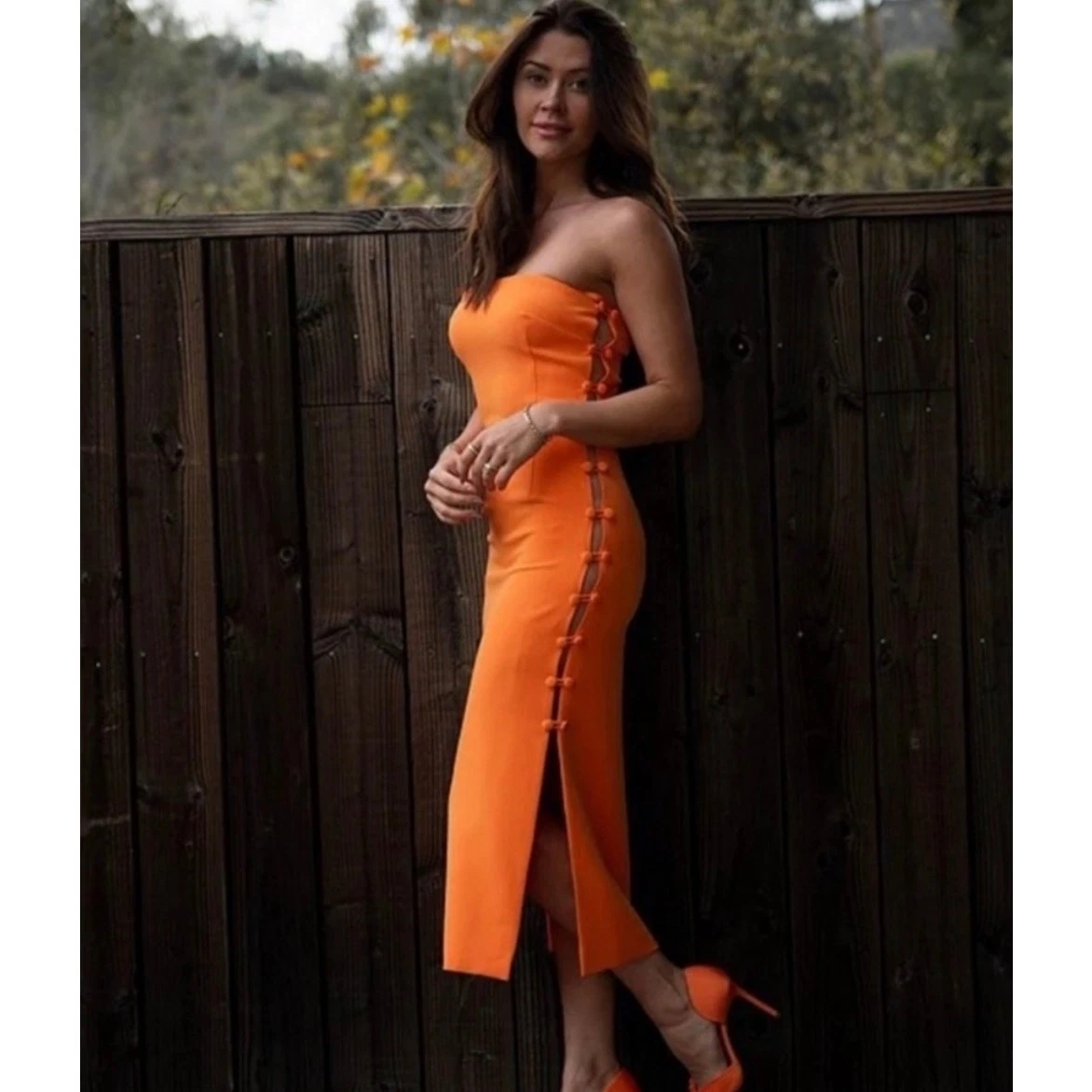 open lace back dress Mini Bandage Dress