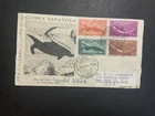 Spanish Guinea 1954 registered FDC 1st day cover to USA Stamp Day Sea Creatures