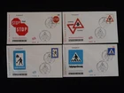 set of 4 FDC road safety car automobile Germany 1971 (4)