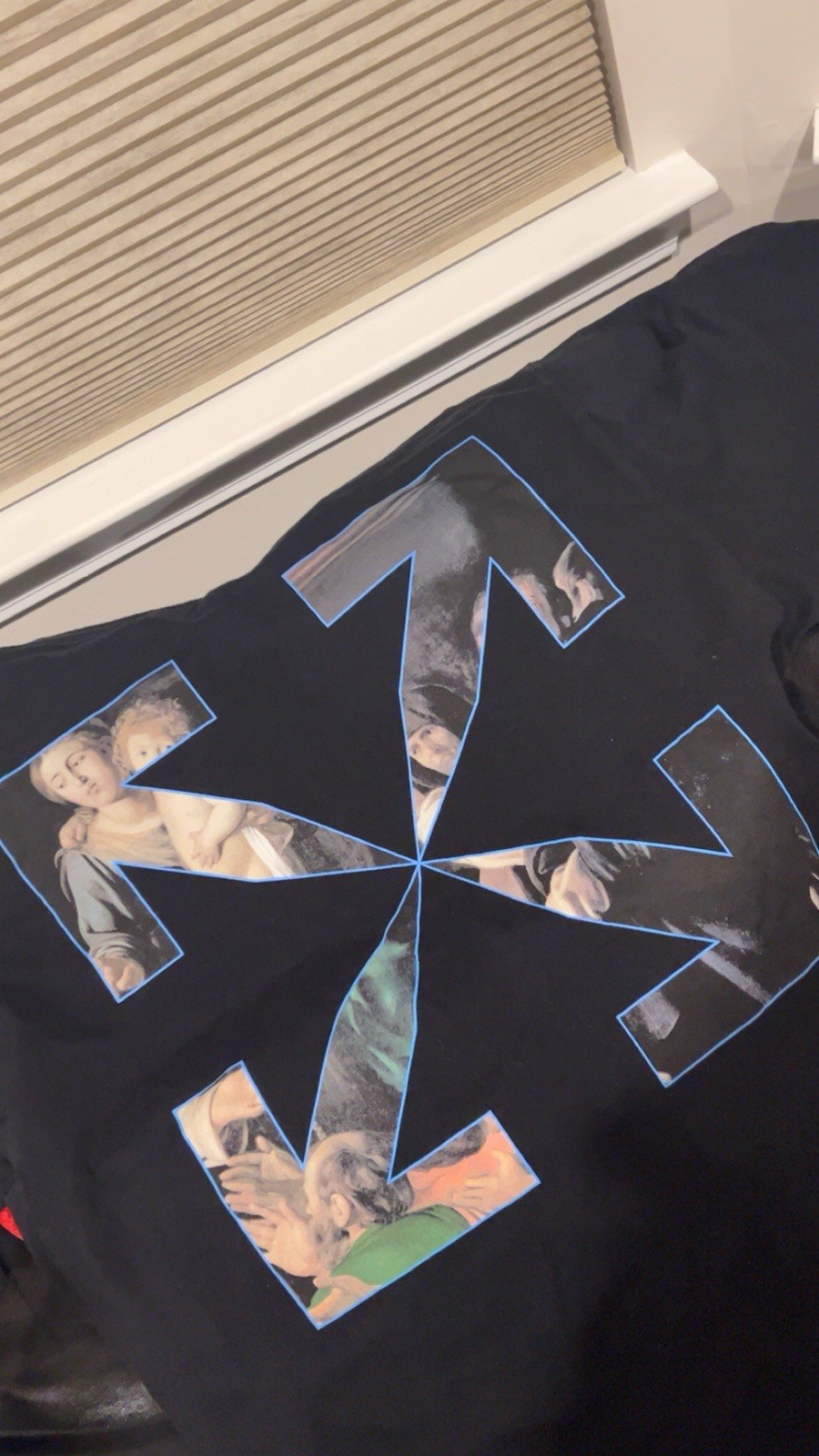 Rare Mens Off-White Caravaggio Painting Short-Sleeve Slim Tee Shirt in Black image 7