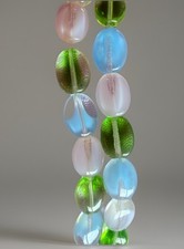 Czech Glass Beads Swirl Multicolor 10mm Qty: 17