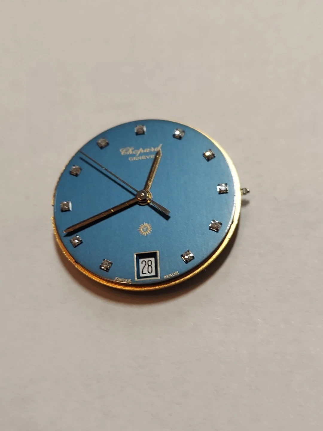 Chopard — Chopard Watch Movement Quartz 7 Jewels Diamonds Dial Calendar Swiss Men’s