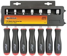 Bondhus 48492 Hollow Shaft Nut Driver Set, 7 Piece