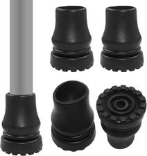 4 Pack 7/8 Inch Heavy Duty Rubber Crutch Tips Replacement for Walking Canes