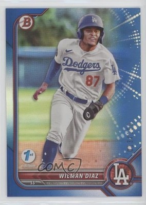 2022 Bowman 1st Edition Blue Foil 13/150 Wilman Diaz #BPPF-135 2o7