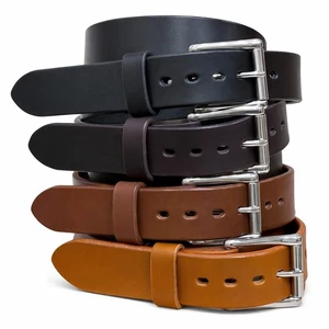 Handmade 1.5” Hermann Oak English Bridle Leather Belt Mens Full Grain Made in US
