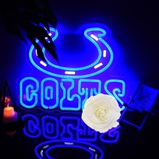 Football Neon Sign Rugby Neon Sign USB Powered, Dimmable Blue Wall Art Power ...