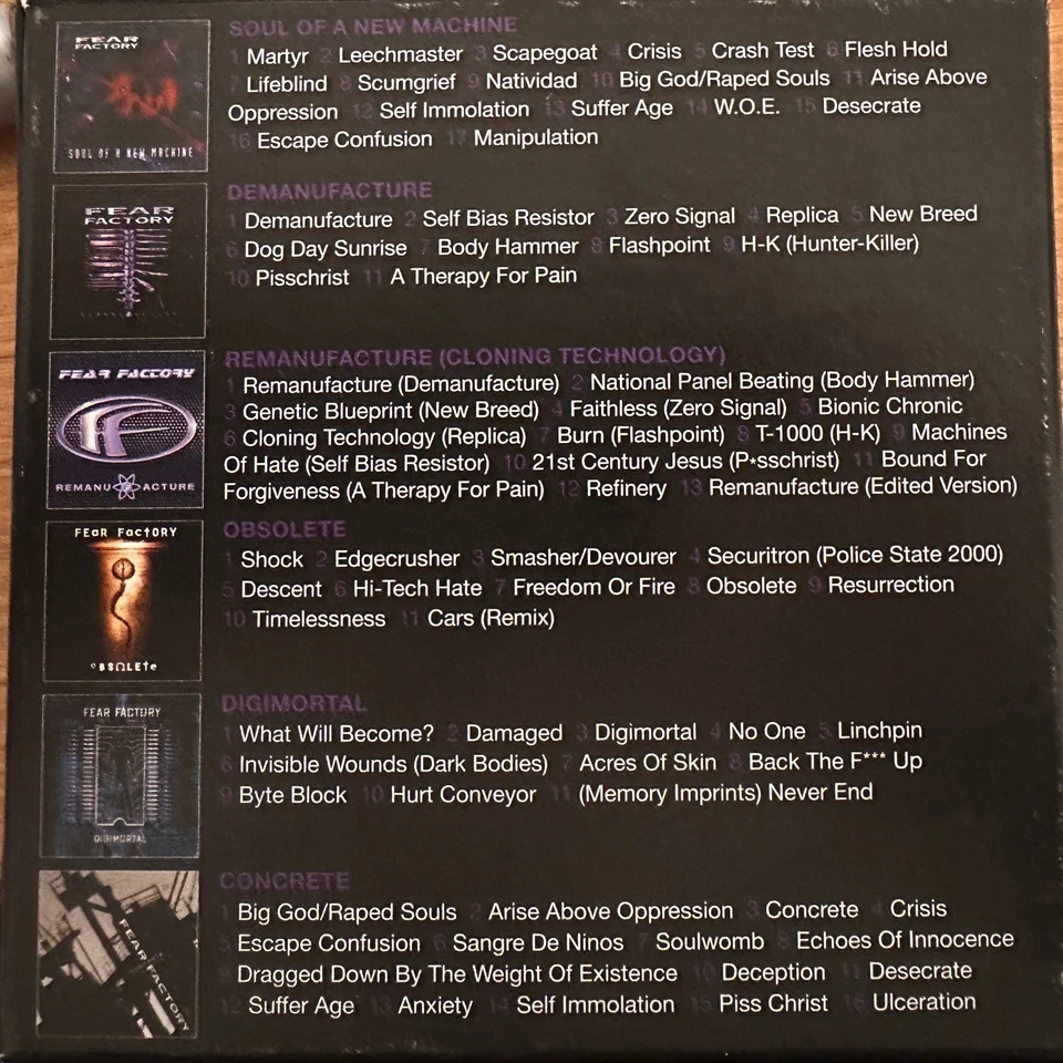 FEAR FACTORY - The Complete RoadRunner Collection 1992-2001 CD Box Set AS NEW! - Image 2 of 2