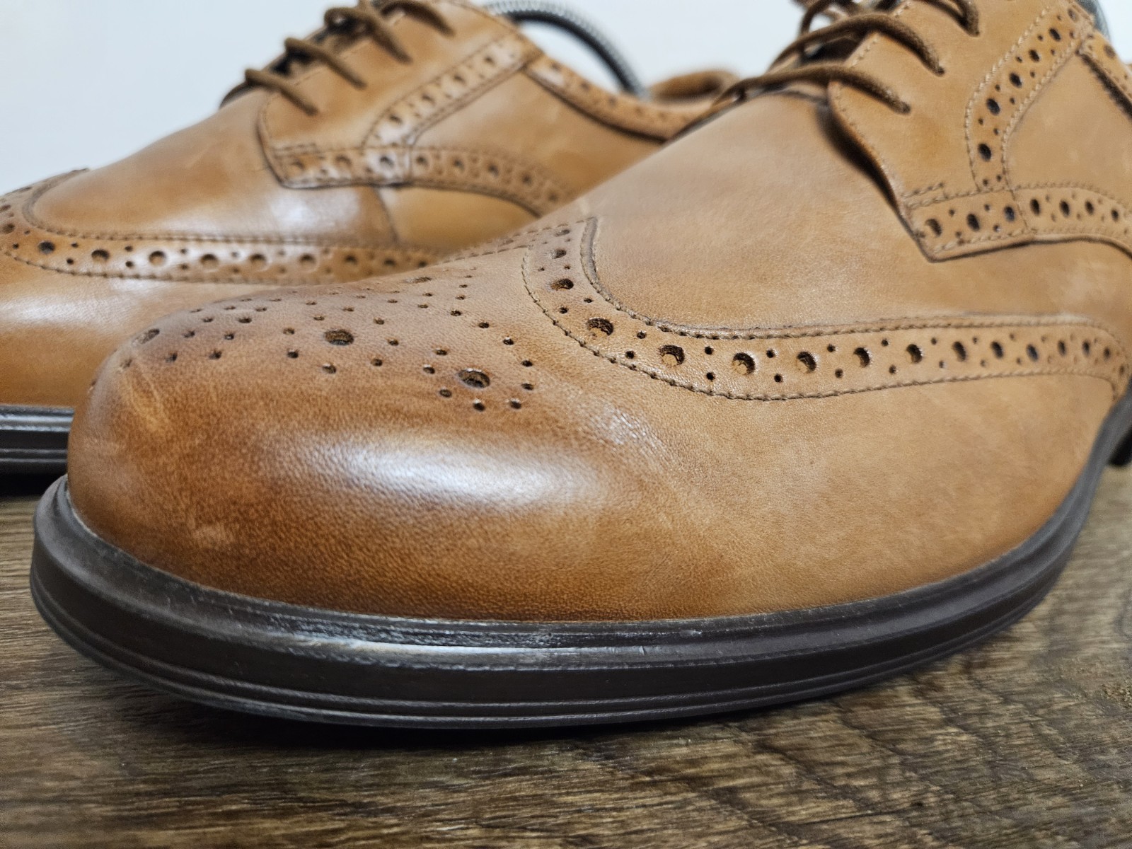 Clarks Gabson Limit Shoe Cushioned Leather Premium Oxford Brogues UK 8 H EU 42 image 7