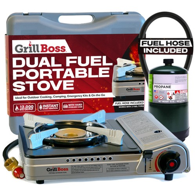 #ad Grill Boss Dual Fuel Camp Stove 12000 BTU Butane amp; Propane Portable Stoves $48.99