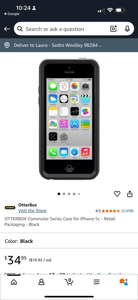 Fundas rígidas resistentes OtterBox Commuter iPhone 5C verdes y blancas  Foto 3 de 4