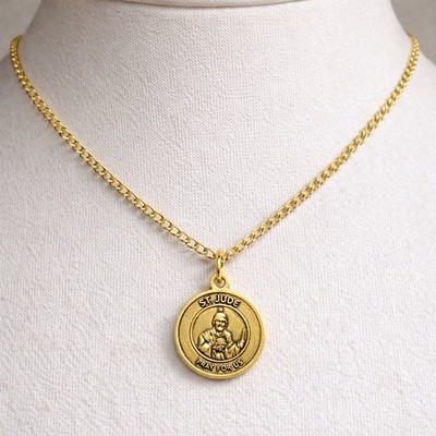 St. Jude Medal Necklace Prayer Card Patron Saint Of Hopeless Causes ...