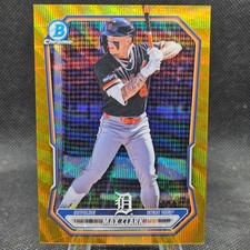 Max Clark 2026 Bowman Chrome Gold Wave Refractor /50 Detroit Tigers #BCP-236
