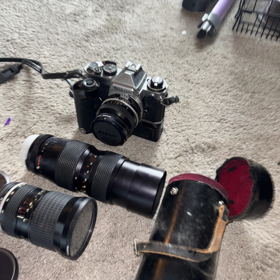 Nikon MF-12 with Multiple Lenses and Case - Image 2 of 4