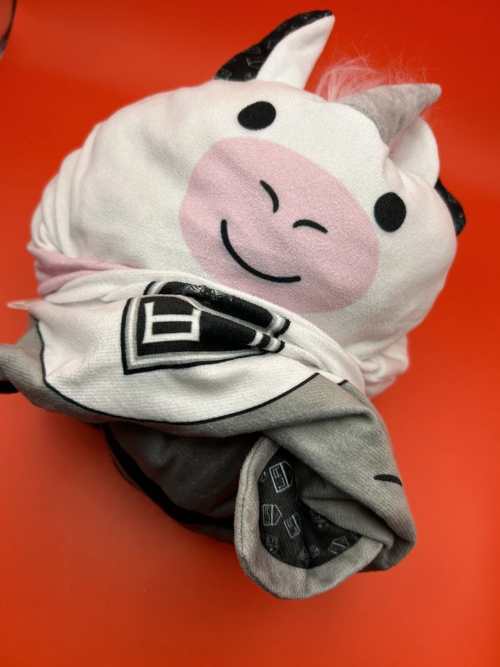 Peluche LA Kings NHL Forever Collectibles REVERSIBLE (por dentro y por fuera) - gris y rosa Foto 3 de 4