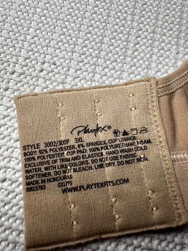 Playtex 3002 Nursing Bra Shaping Foam Wire Free Flex Fit 3XL Plus Size Tan Comfy - Picture 6 of 12