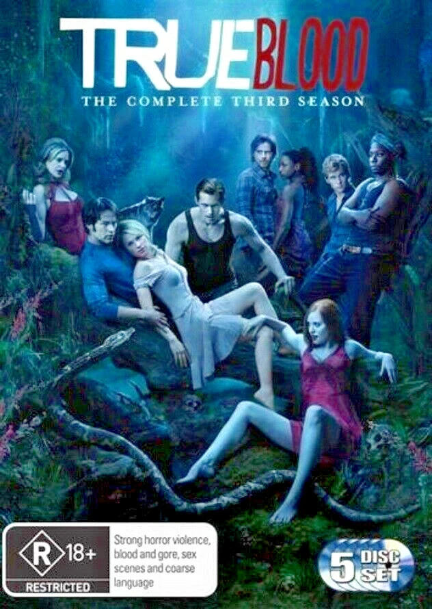 True Blood Seasons 1 2 & 3 Cult Vampire Horror Fantasy byAnna Paquin 15 DVDs set