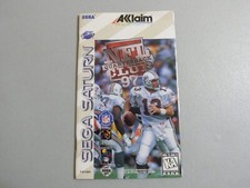NFL QB Club 97 Manual Only w/Reg. Card, NO GAME 100 Original, Sega Saturn
