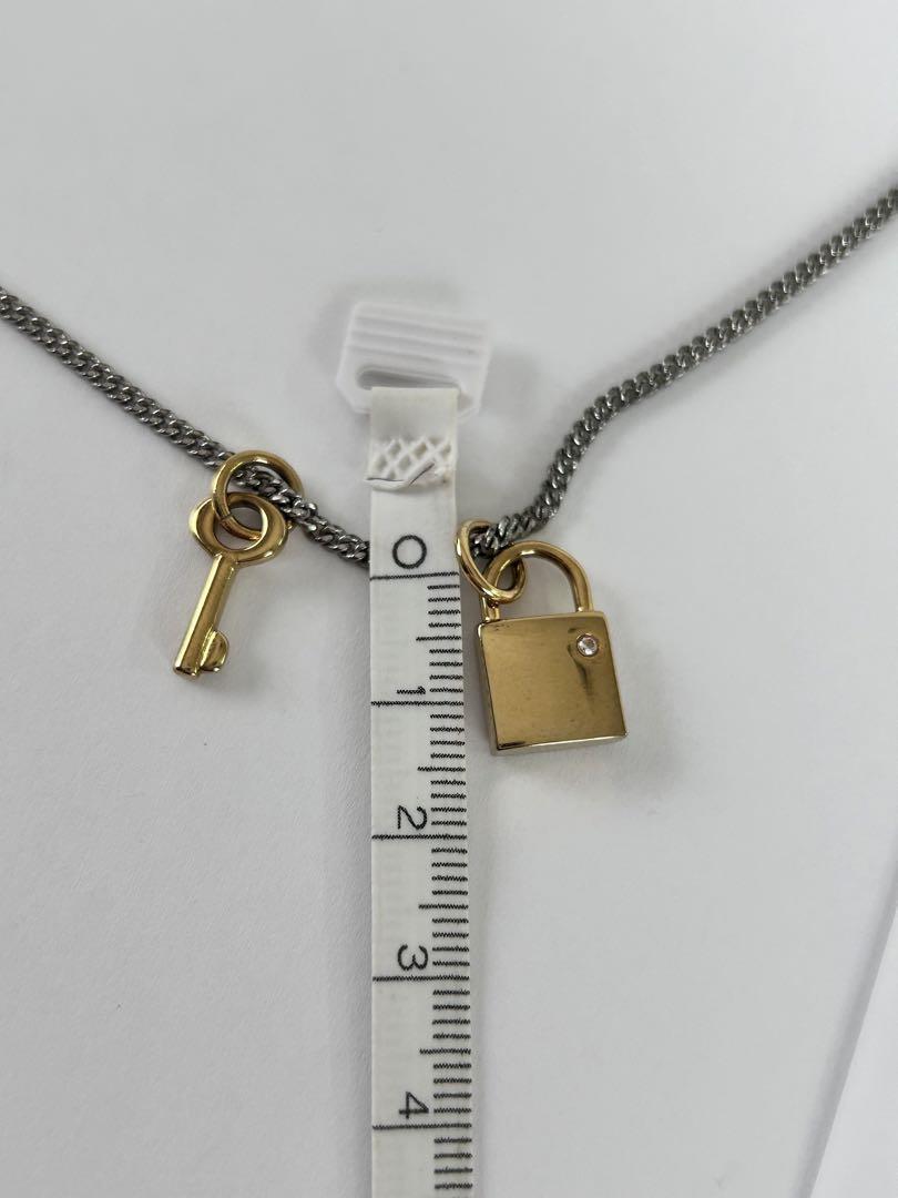 Marc by Marc Jacobs necklace, key, padlock, gold, silver | eBay