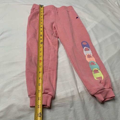 Pink Champion Logo Sweatpants Girl’s Size 5 - Picture 4 of 6
