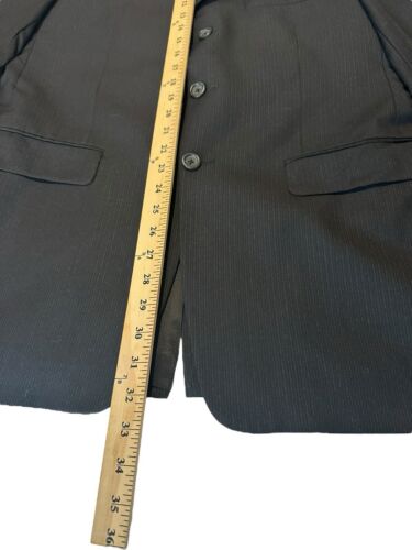 Burberry London 100% Wool Suit Blazer Men 40R Black Inner Pockets #UV2-3 - Picture 4 of 9