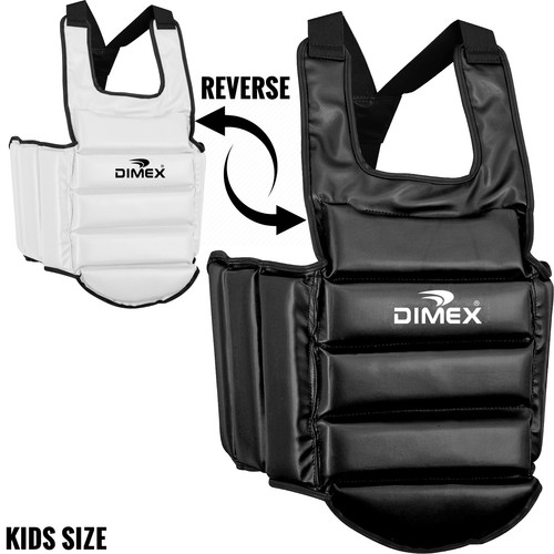 Kids Taekwondo Chest Guard Protector Reversible Unisex Sanda Boxing Protect Gear - Picture 3 of 3