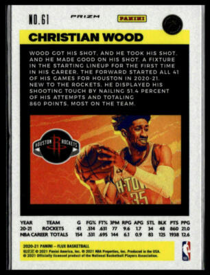 2020-21 Panini Flux #61 Christian Wood Fanatics Cracked Ice | eBay