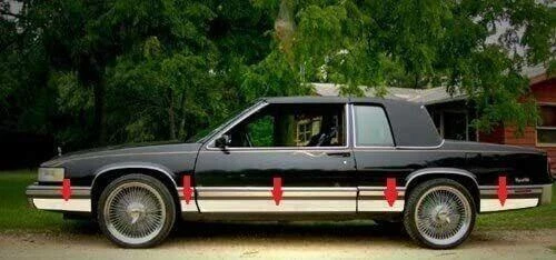 ROCKER PANEL SET/10 5.75" WIDE Mirror Stainless For CADILLAC DEVILLE 2DR 91-93