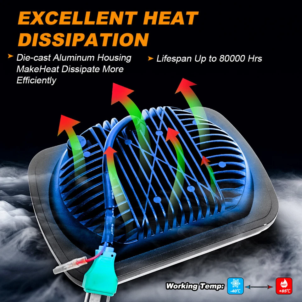 For Freightliner MT-35 MT-45 MT-55 Stepvan DOT 5x7" LED Headlight Hi Lo Beam DRL - Imagem 4 de 4