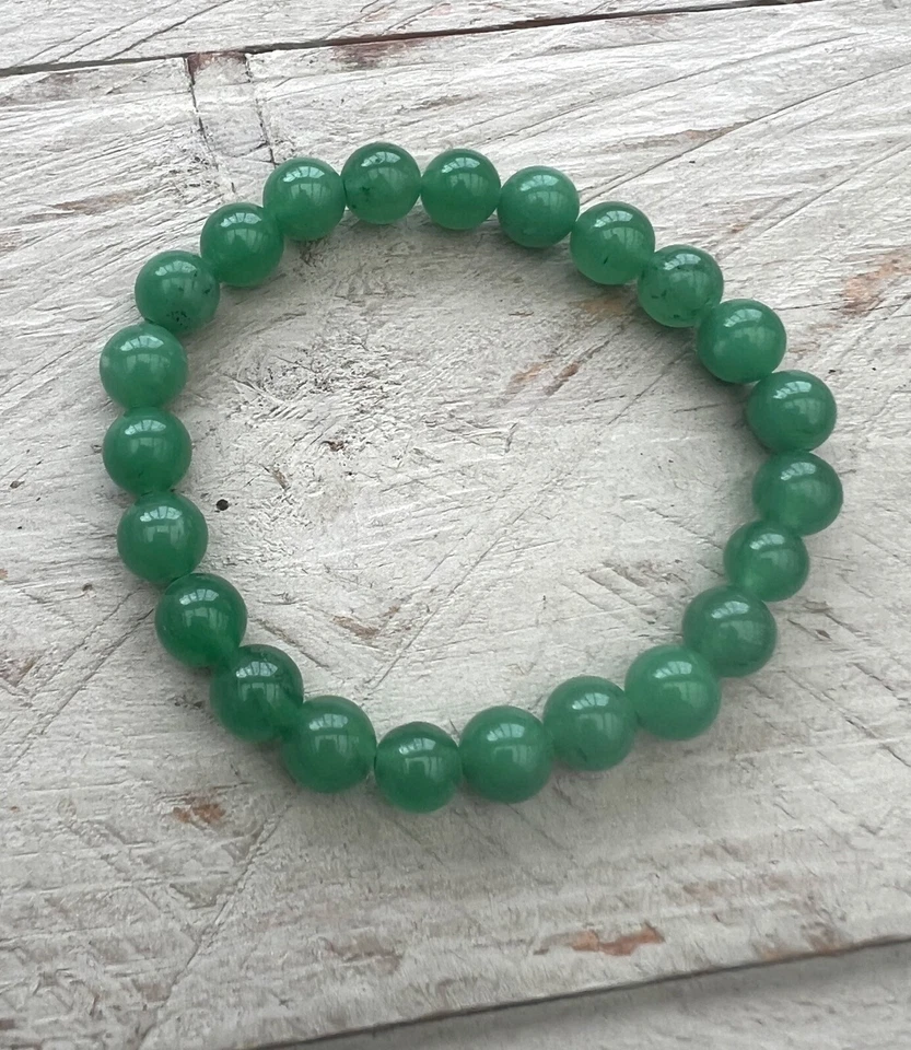 Damen Perlen Armband Perlenarmband elastisch Aventurin 8mm Kugel NEU D6cm - Bild 3 von 3