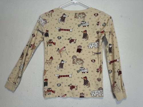 J Crew Crewcuts Pajama Set Size 10 Winter Dogs Long Sleeve - Picture 3 of 8