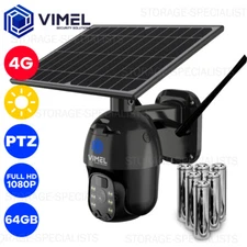 4G Solar Camera Wireless Home 64GB Security  PTZ CCTV Battery Outdoor Remote