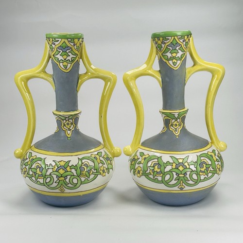 Arti e Mestieri Vasi Ceramica Islamica Orientale h25 cm Circa 1900 - Foto 5 di 19