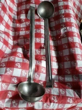 Vintage Durable Stainless Steel Long Handle Ladle 3oz Soup Spoon Catering Server