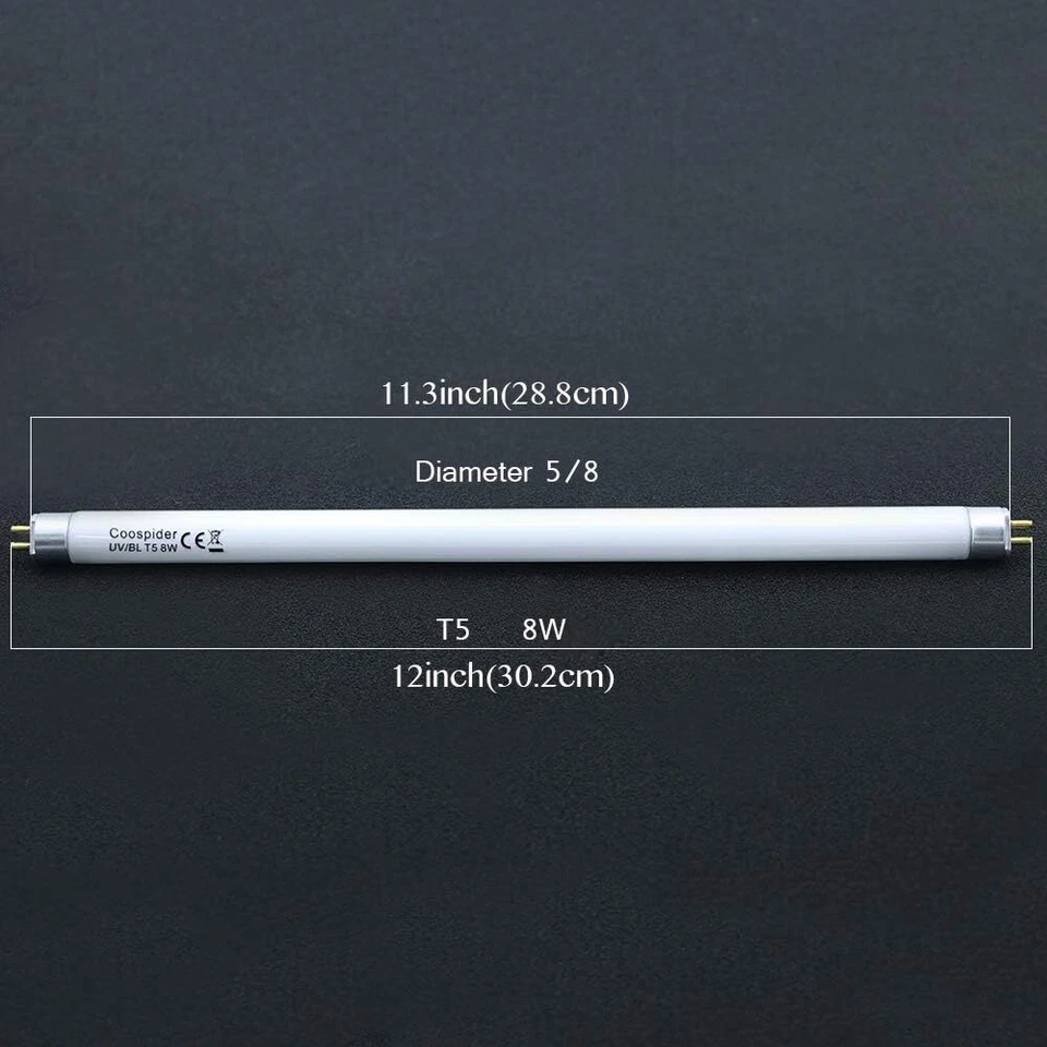 COOSPIDER F8T5 CFL Compact Fluoresecnt Light Bulb 12 inch (Full Size Max) 8 Watt - Image 2 of 2